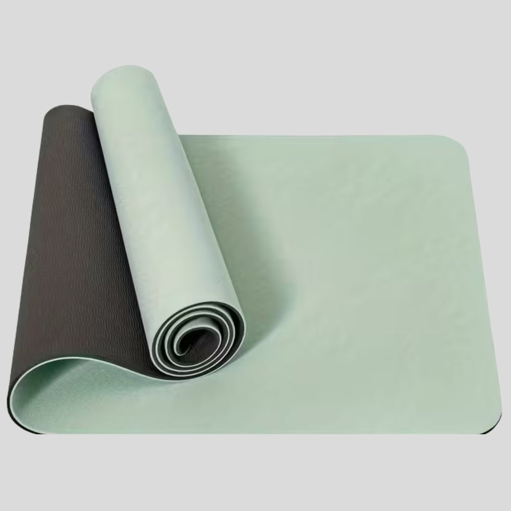 Tapis de yoga antidérapant avec sangle – fitness, Pilates et entraînement à domicile