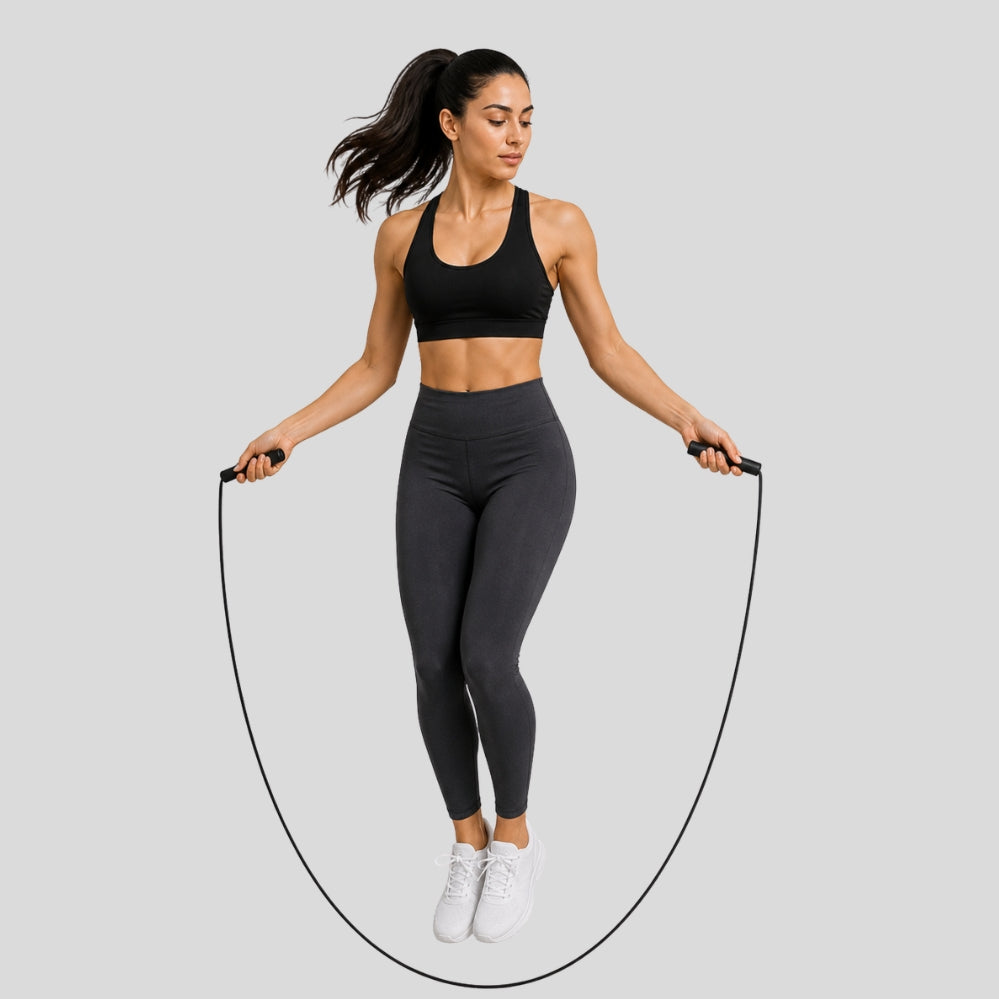 Corde à sauter MACYO 5 mm – PVC réglable, cardio et endurance, poignées confortables