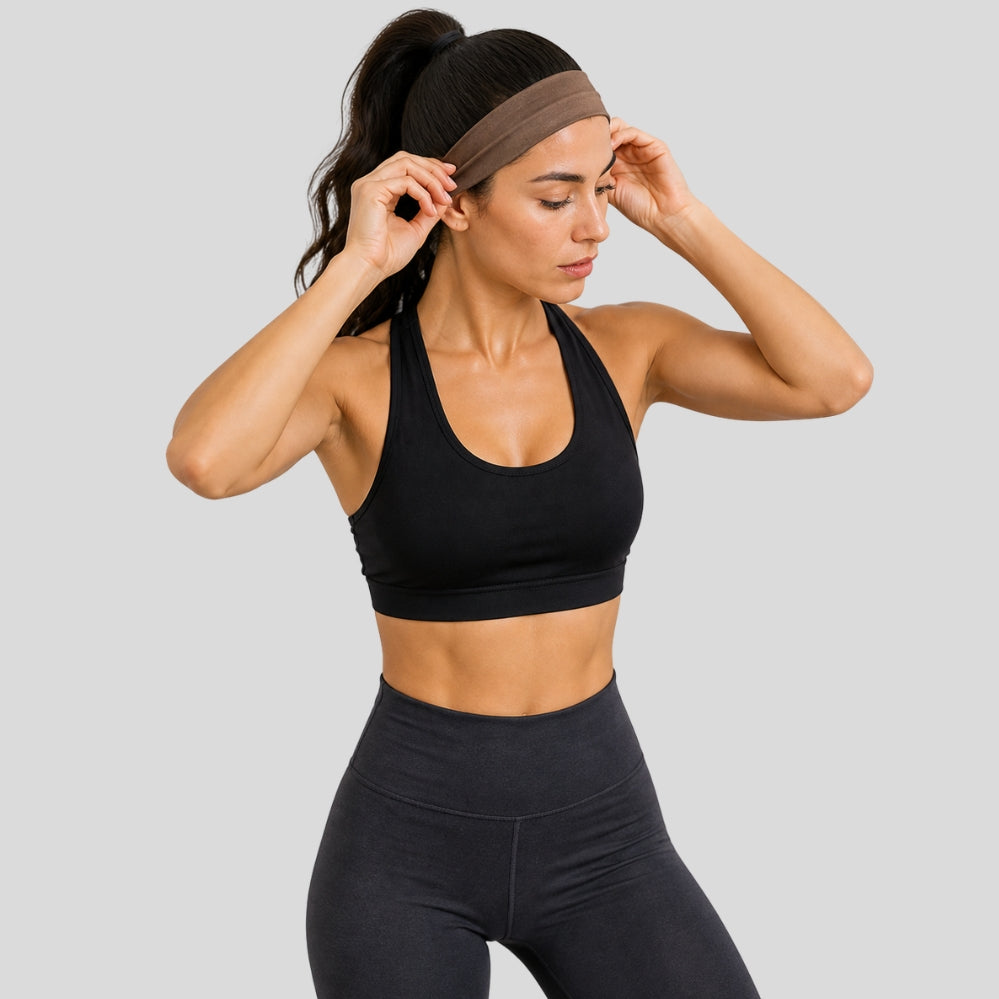 Lot de 4 bandeaux femme antidérapants – doux, anti-transpiration, sport & yoga
