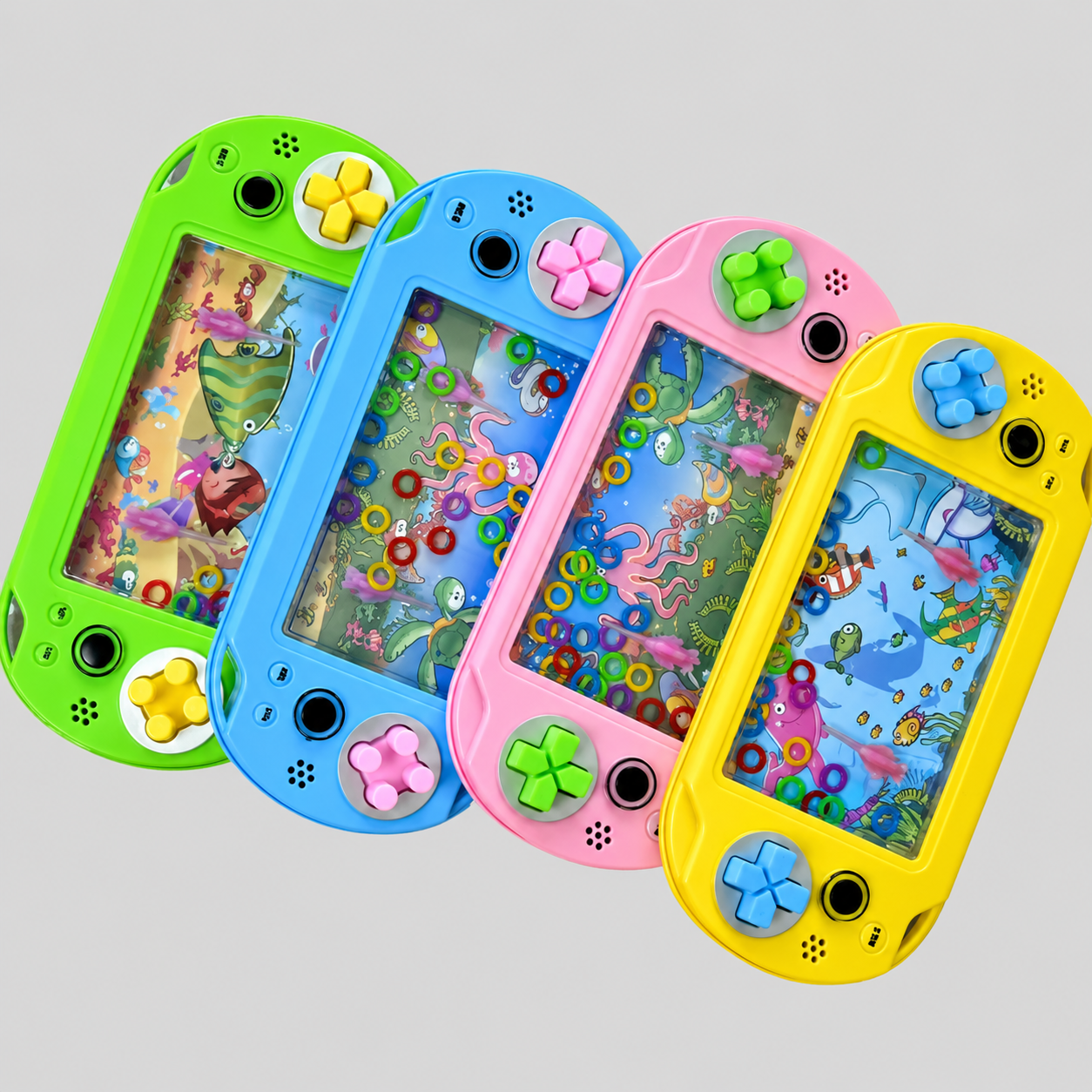 Mini Jeu de Lancer d’Anneaux 2 Pièces – Jeu d’Eau Portable Multicolore pour Voyages et Fêtes