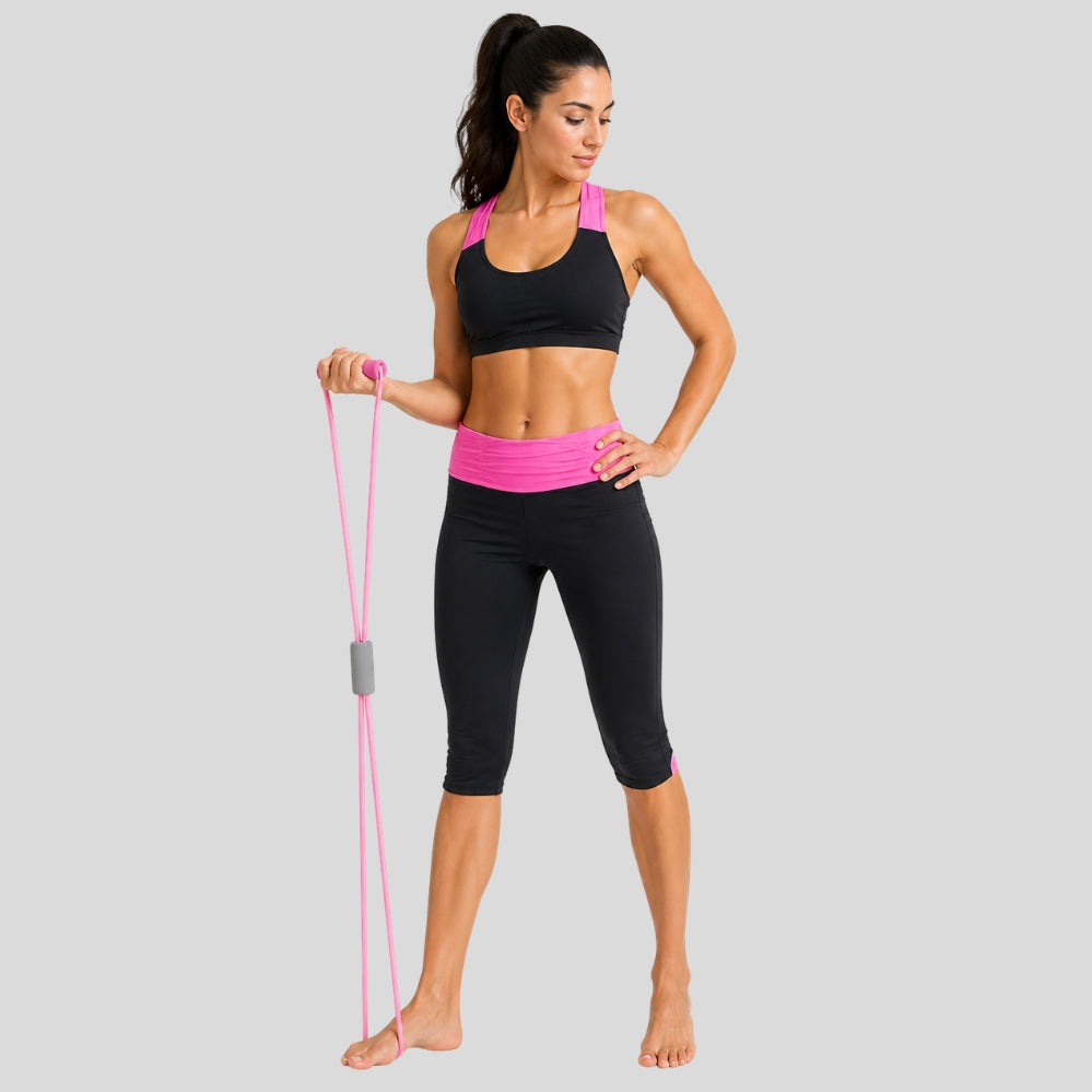 Bande de résistance forme 8 – bras, épaules et étirements yoga & Pilates (débutants)