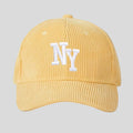 Casquette baseball velours côtelé NY brodée – style Y2K, ajustable et respirante unisexe