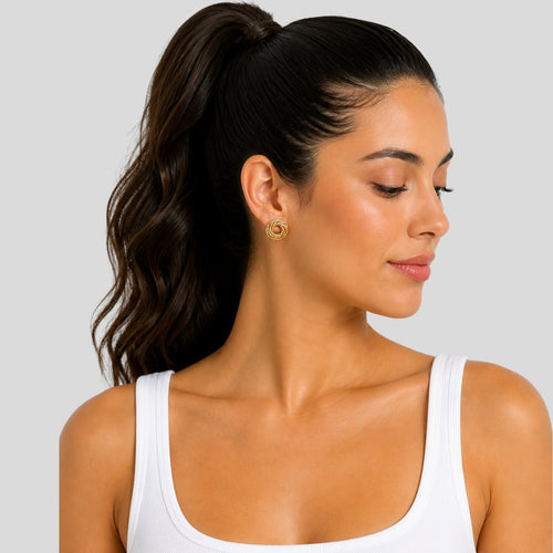 Irregular Twisted Stud Earrings – trendy, lightweight and easy-to-wear ear jewelry