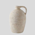 Vase Floral Artisanal en Poterie Rustique – Décoration Peinte à la Main pour Intérieur