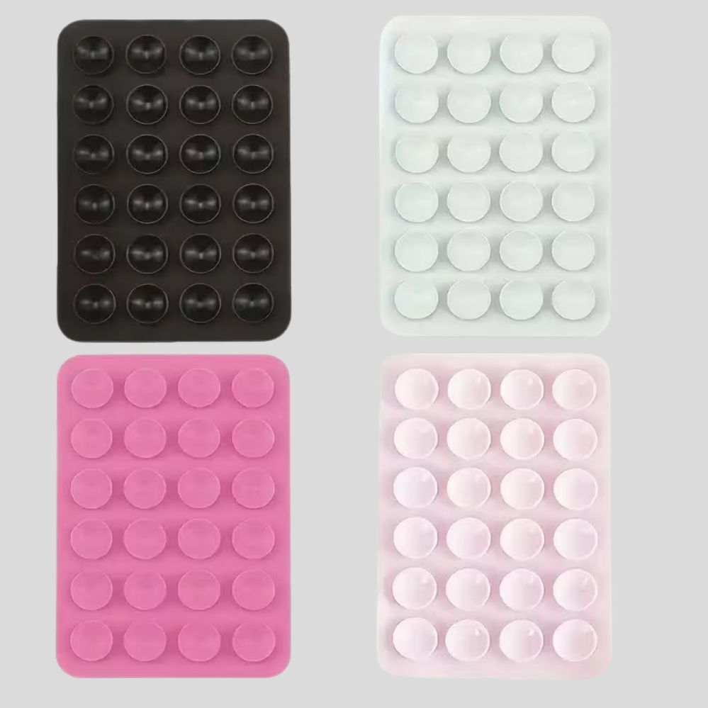 Support ventouses silicone téléphone – adhésif mains libres, smartphones & tablettes (lot 4)