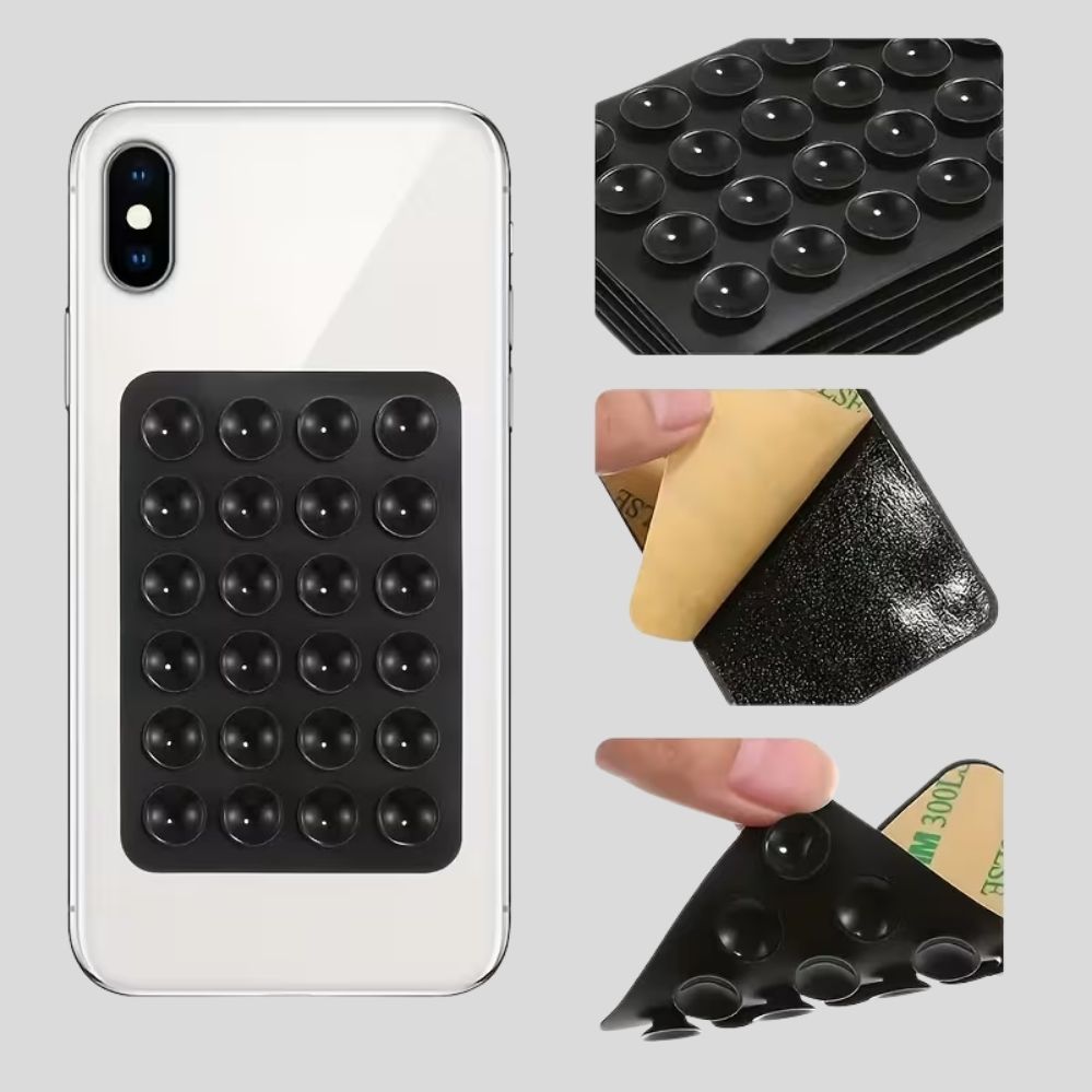 Support ventouses silicone téléphone – adhésif mains libres, smartphones & tablettes (lot 4)