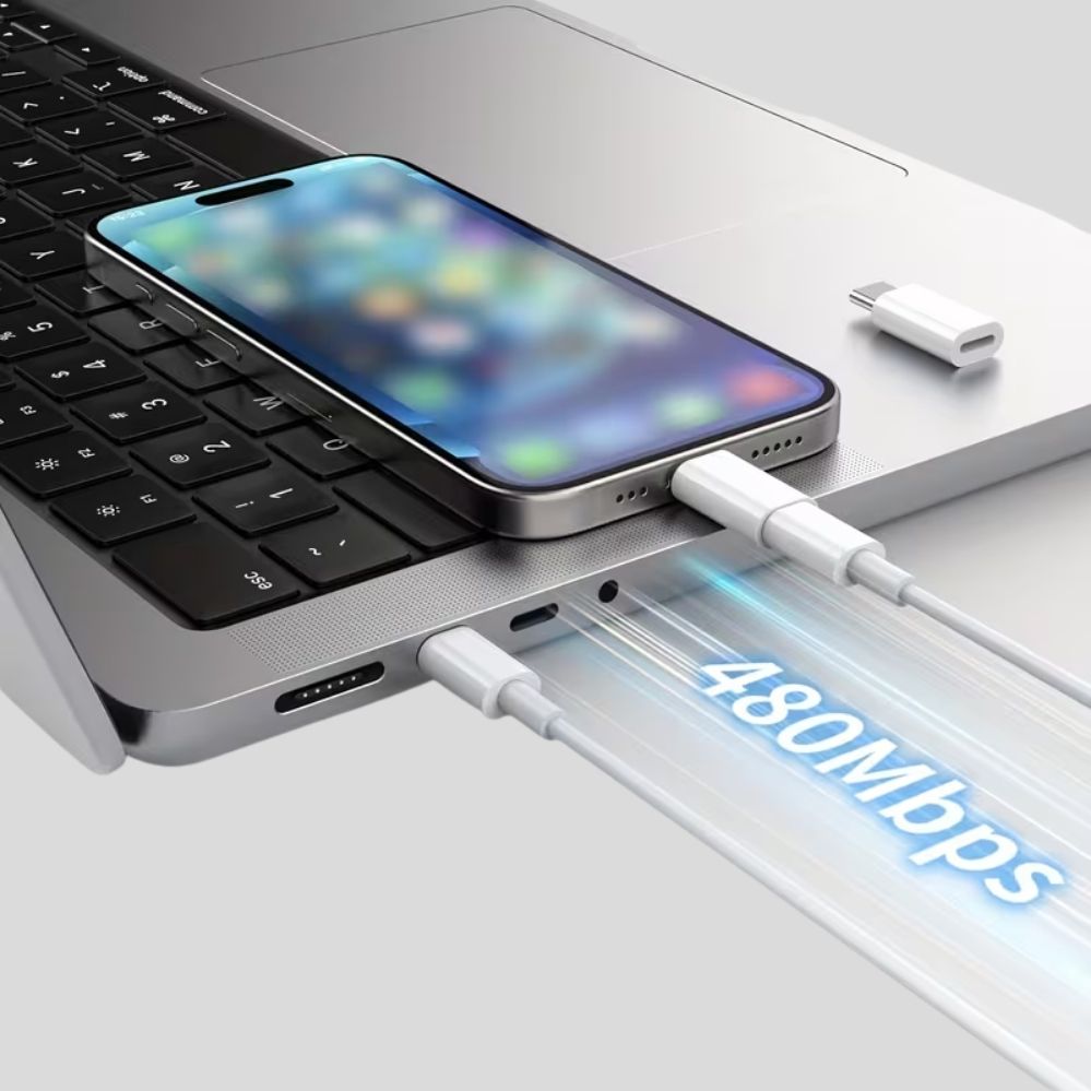 Adaptateur Lightning vers USB-C Apple – charge & transfert de données (lot de 2)