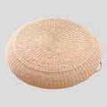 Coussin de méditation japonais rond en paille tressée à la main pour tatami et assise au sol