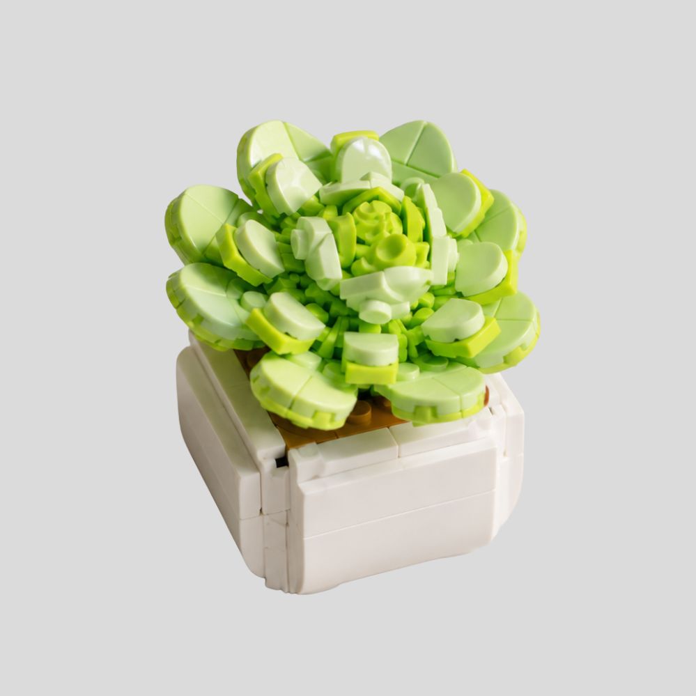 Blocs de construction pot de fleurs – puzzle décoratif bureau, adulte & ado