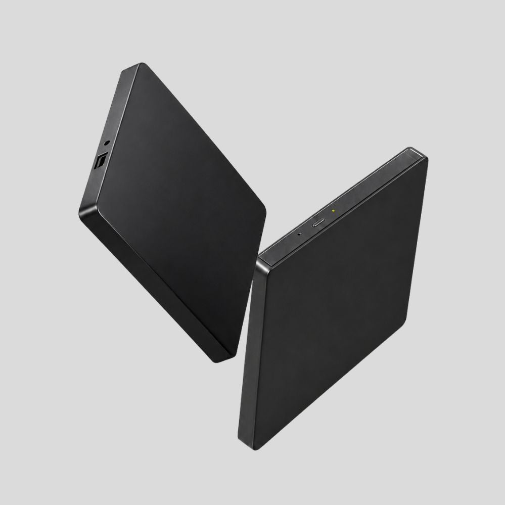 External CD/DVD drive – USB plug-and-play, portable, quiet playback and burning