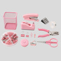 Kit papeterie 10-en-1 rentrée scolaire – porte-stylo, agrafeuse, perforatrice & accessoires