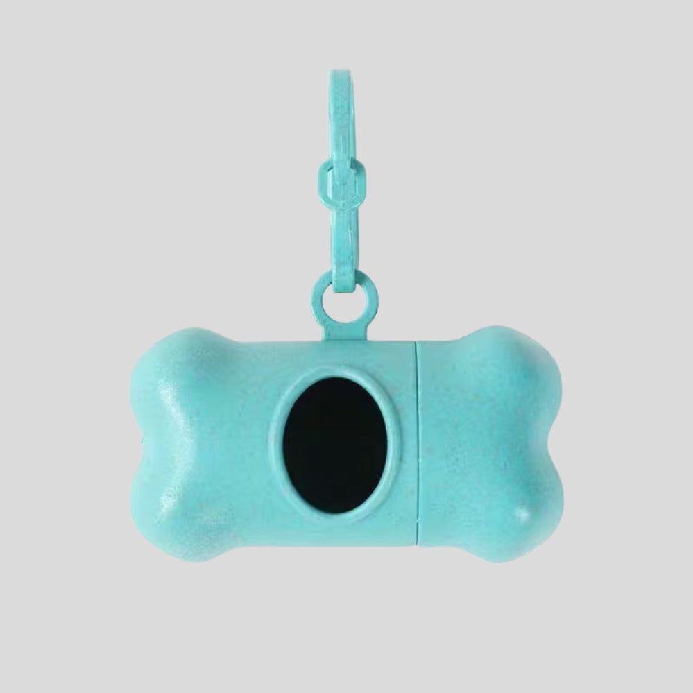 Distributeur de sacs à déjections en forme d’os avec clip de fixation, pratique et résistant pour les promenades avec votre chien