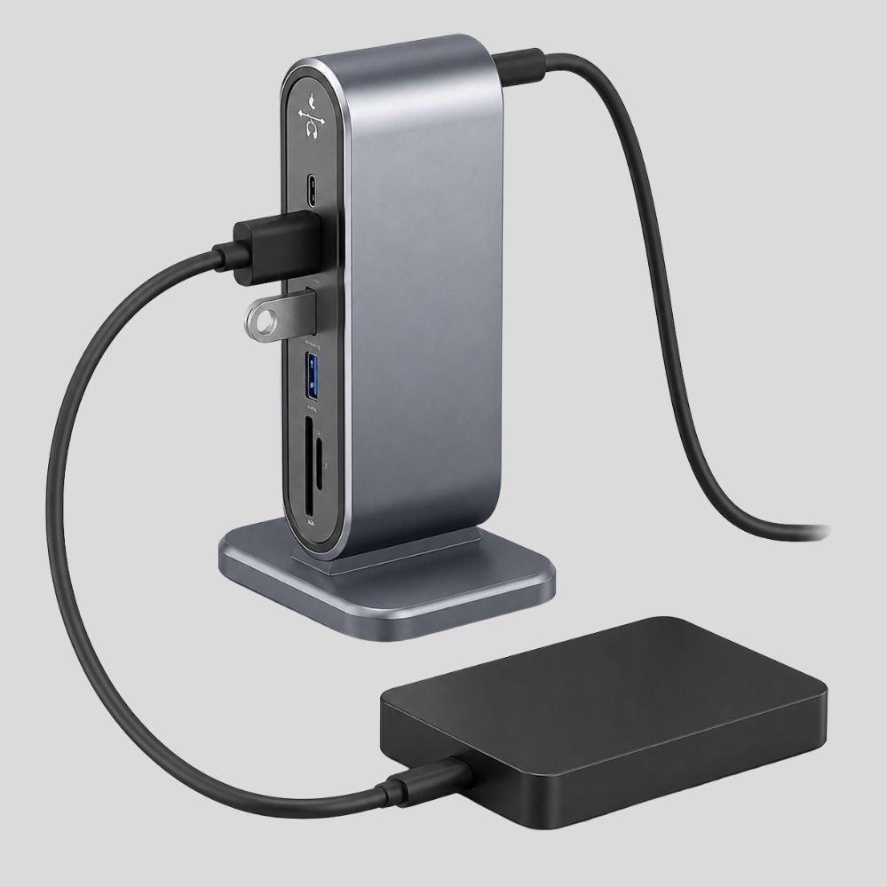 Station d’accueil Acer USB-C verticale – double écran 4K, Ethernet Gigabit & hub USB