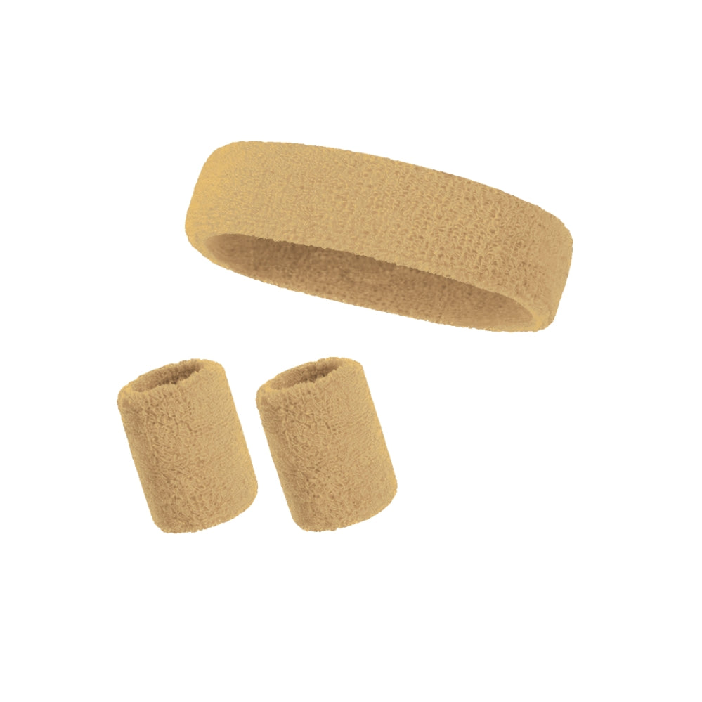 Headband and sports wristbands set