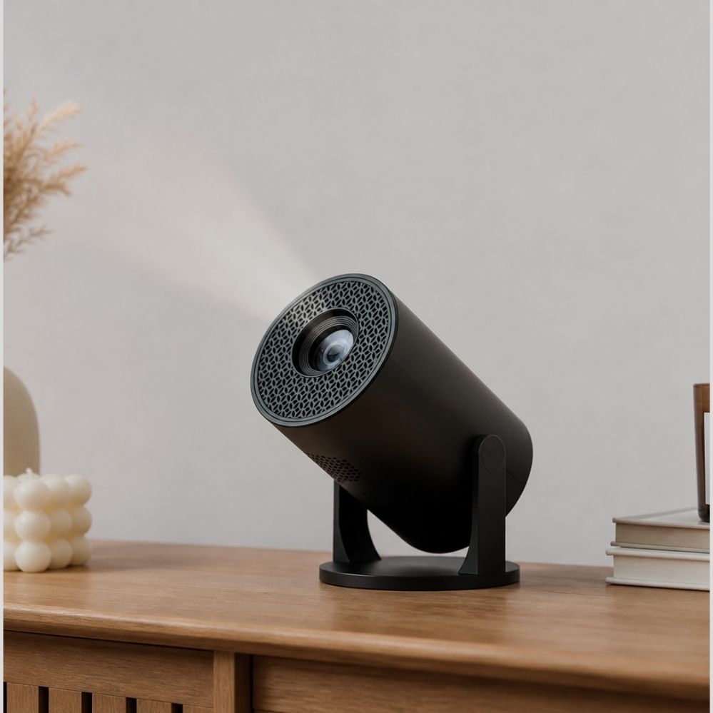 Mini projecteur portable 180° – home cinéma HD, rotation flexible, multi-usage voyage & maison