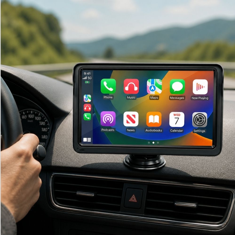 Écran voiture VENBES 7” CarPlay & Android Auto sans fil – USB, FM, AUX tactile