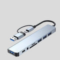 Hub 8-en-1 USB-C multifonction – USB 3.0, SD/TF, audio 3.5 mm & sortie vidéo