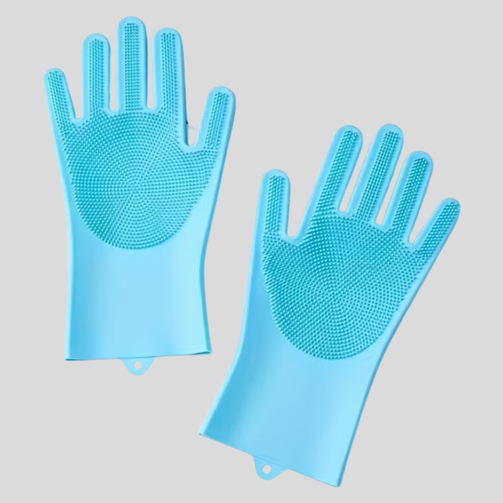 Gants de bain pour chiens et chats avec brosse de massage douce, parfaits pour nettoyer, retirer les poils et laver votre animal en douceur