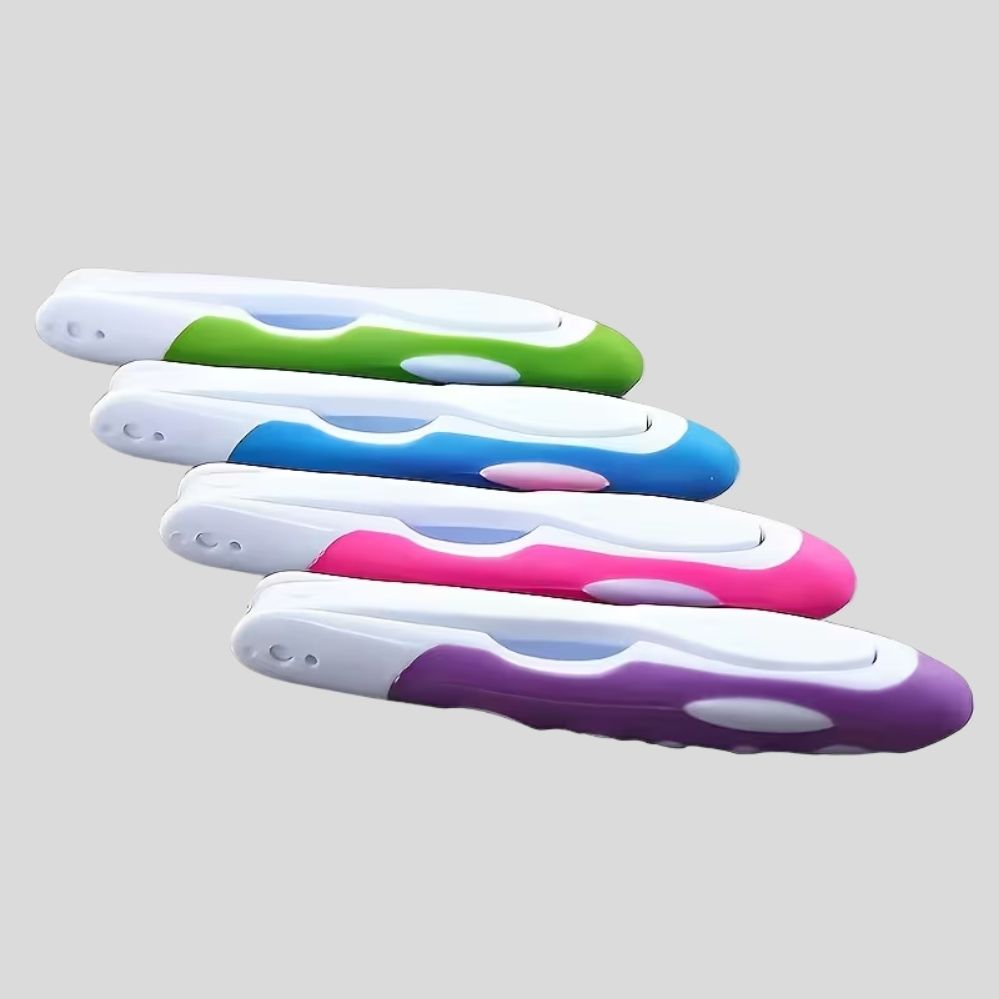 Lot de 4 brosses à dents pliables – poils souples, voyage, camping & randonnée