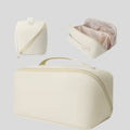 Sac organisateur de voyage rose – trousse cosmétique extensible avec compartiments zippés
