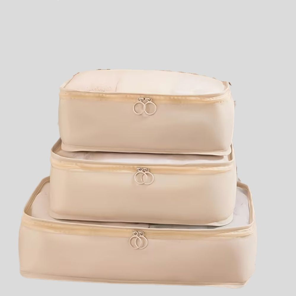 Lot de 3 sacs de rangement voyage – cordon & fermeture éclair, organisation vêtements été