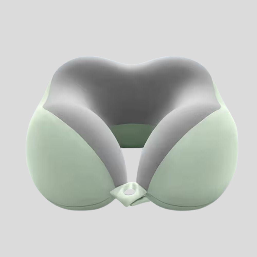 Oreiller cervical ergonomique en U – mousse mémoire, soutien cou, sac de transport, voyage & bureau
