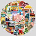 Lot de 50 stickers voyages villes – Paris, Rome, Londres, Tokyo & plus, scrapbooking et journaling