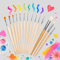 Set pinceaux Yutiars 13 pièces premium – multi-formes, acrylique, huile & aquarelle