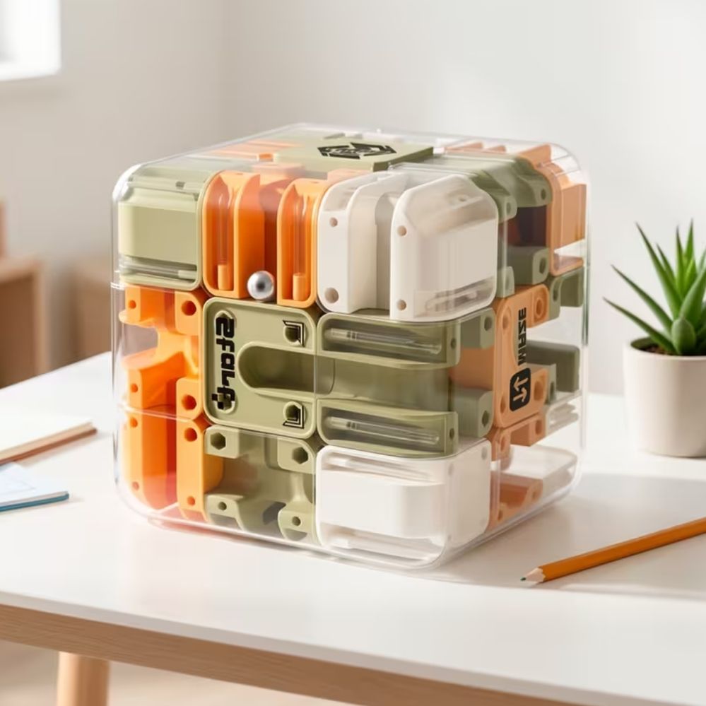 Cube Labyrinthe 3D pour Enfants – Jeu Éducatif et Puzzle de Réflexion dès 3 Ans