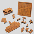 Jeu de Réflexion en Bois avec 15 Blocs Géométriques – Puzzle Logique et Motricité pour Enfants