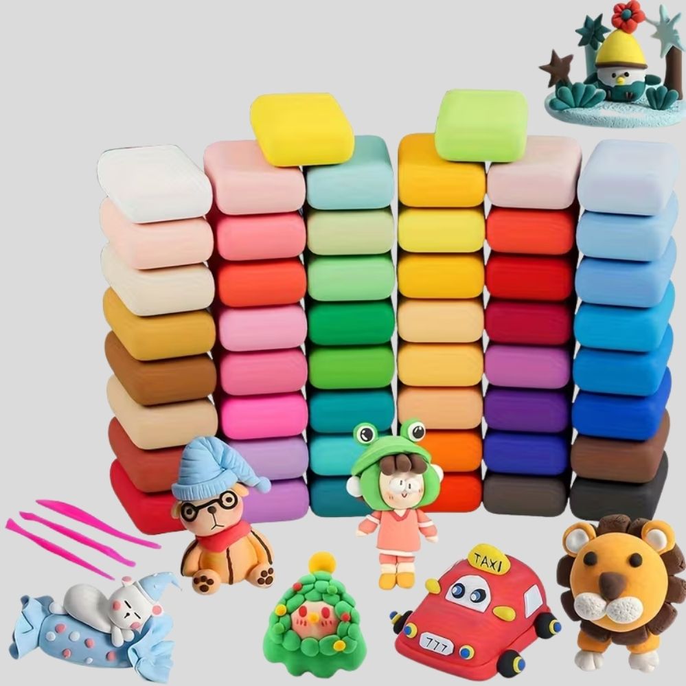 Pâte à Modeler Légère 50 Couleurs avec Outils – Kit Créatif Éducatif pour Enfants