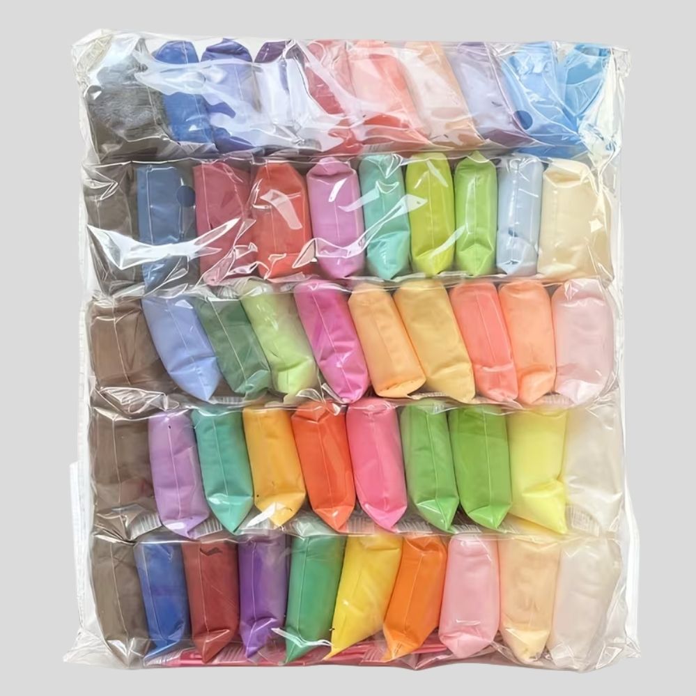 Pâte à Modeler Légère 50 Couleurs avec Outils – Kit Créatif Éducatif pour Enfants