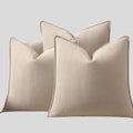 Lot de 3 housses de coussin en chenille à motif végétal pour décoration bohème et naturelle de salon ou canapé