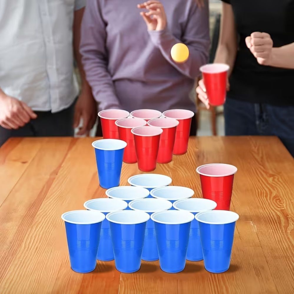 Ensemble de Ping-Pong Party 24 Pièces avec Gobelets et Balles – Jeu de Fête pour Soirées et Anniversaires