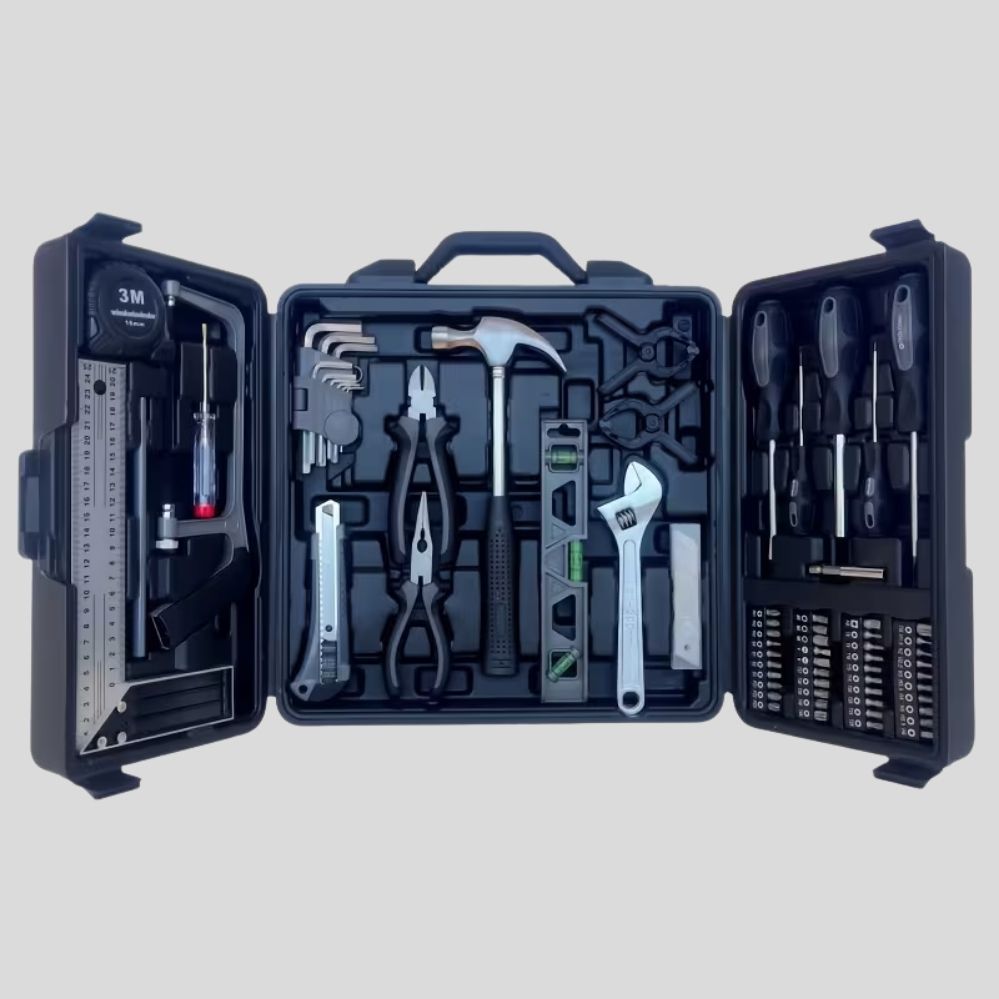Kit outils débutant 79 pièces – marteau, tournevis de précision, pinces & clés Allen