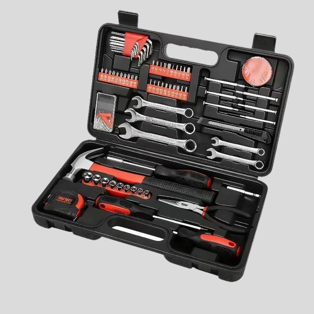 Kit outils 146 pièces – clés, douilles, tournevis, pinces & marteau, maison & auto
