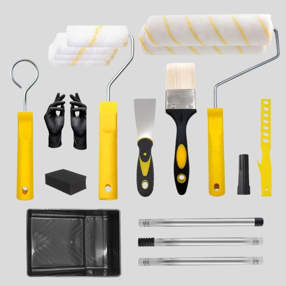 Outil de peinture mural avec plateau de rangement – kit pinceaux rénovation pratique