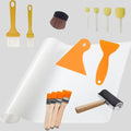 Kit décoration 15 pièces – rouleaux mousse & pinceaux lissants, rénovation meubles sans bulles