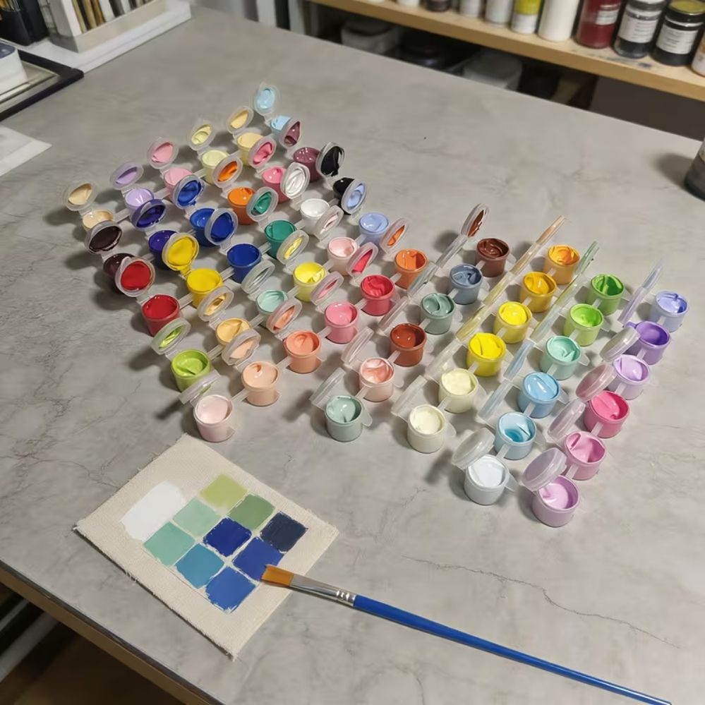 Peinture acrylique professionnelle 36/54/102 couleurs – set artiste avec pinceaux