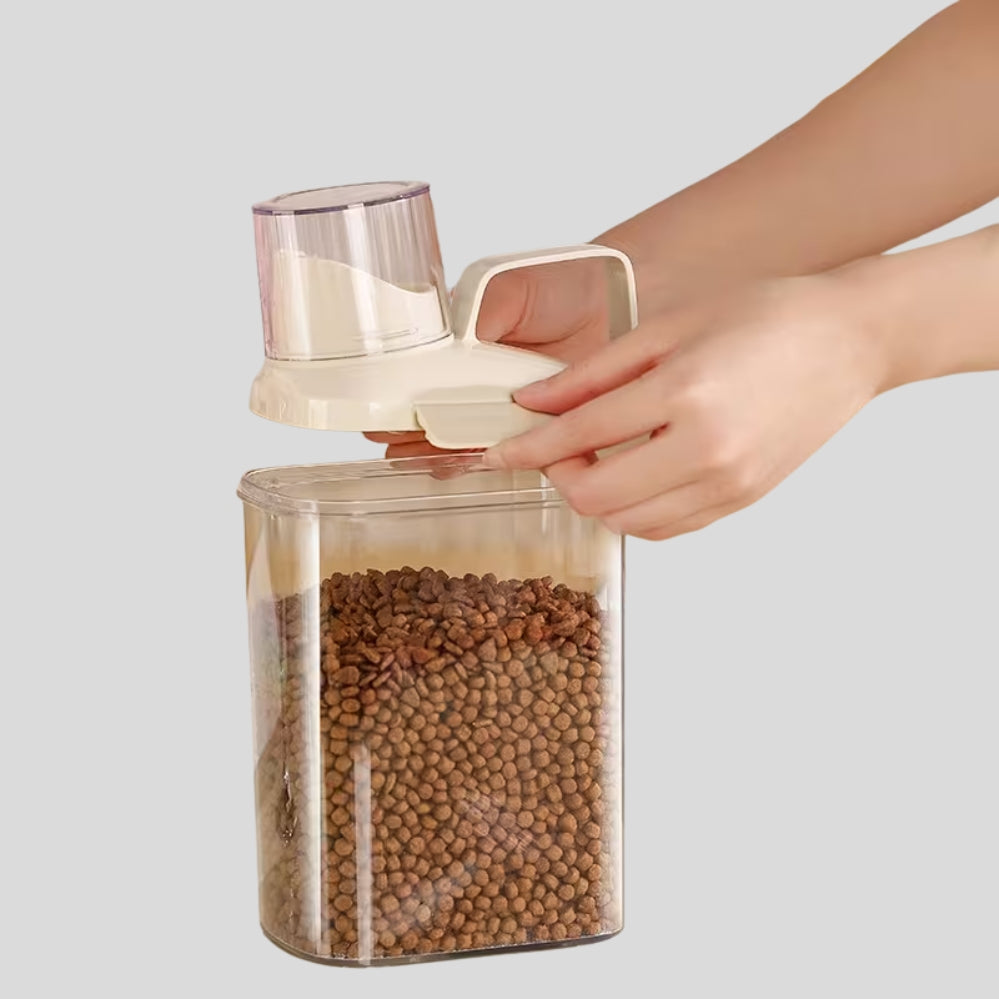 Boîte de rangement pour nourriture pour chiens et chats – Conteneur pratique pour organiser les aliments pour animaux de compagnie