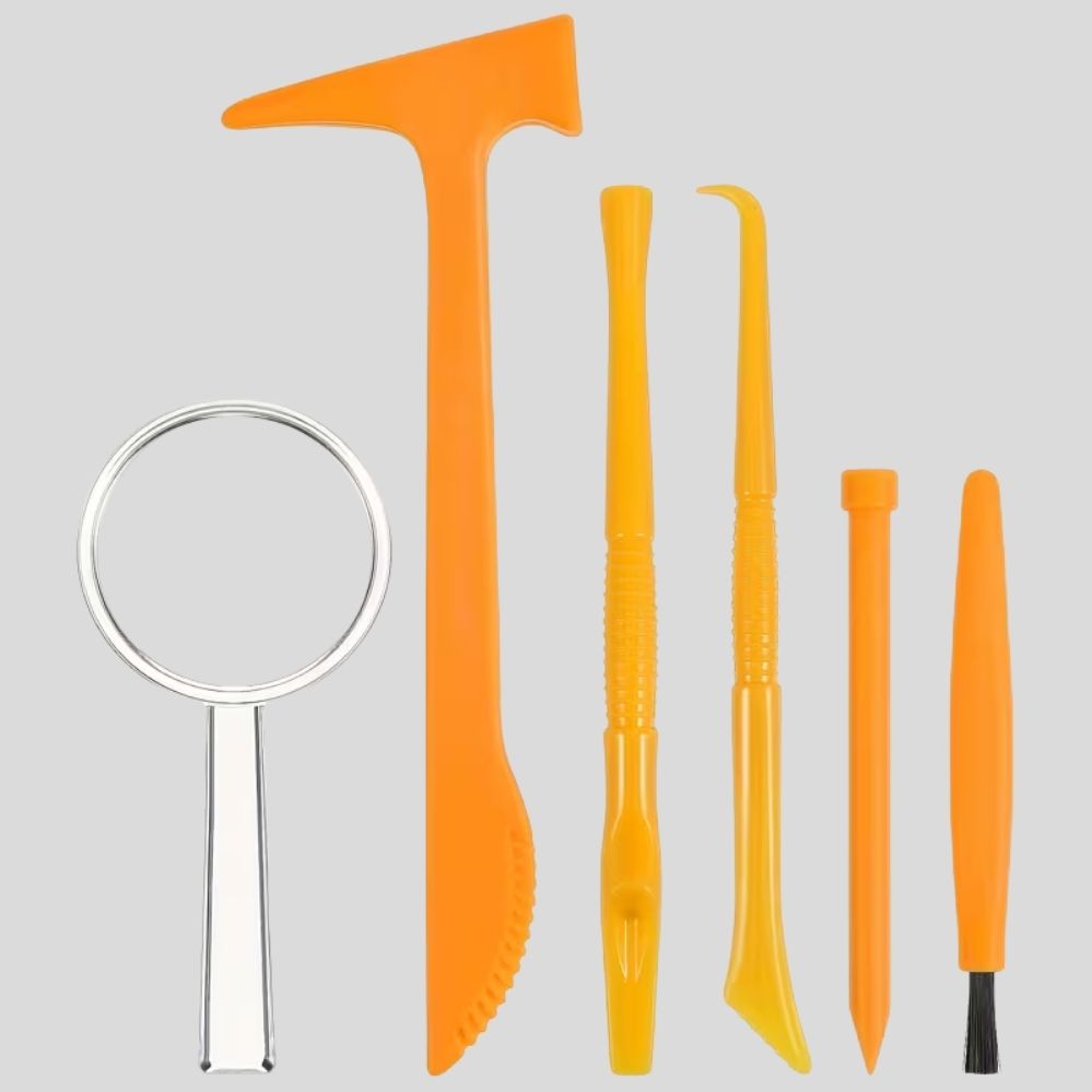 Kit outils bricolage 18 pièces – marteau, grattoir, ciseaux & accessoires multi-usages