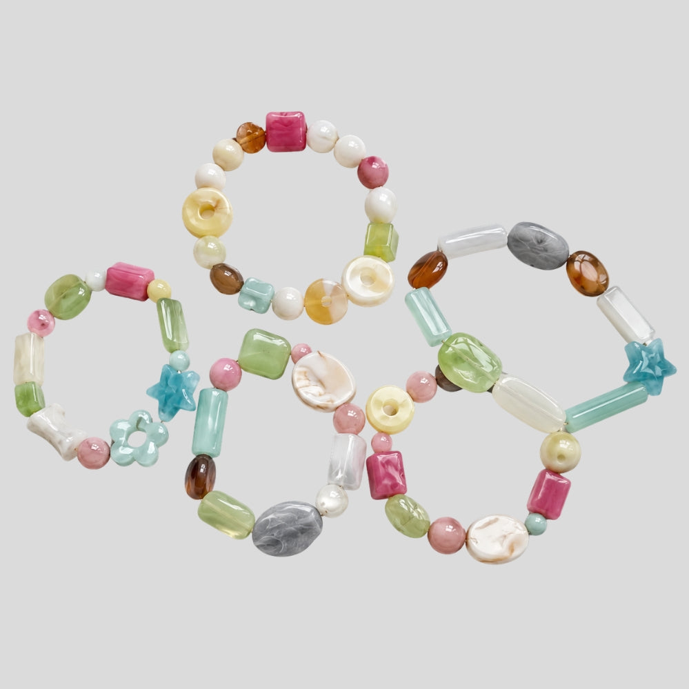 Perles acryliques vintage 1.06oz – assortiment DIY bijoux, bracelets & artisanat