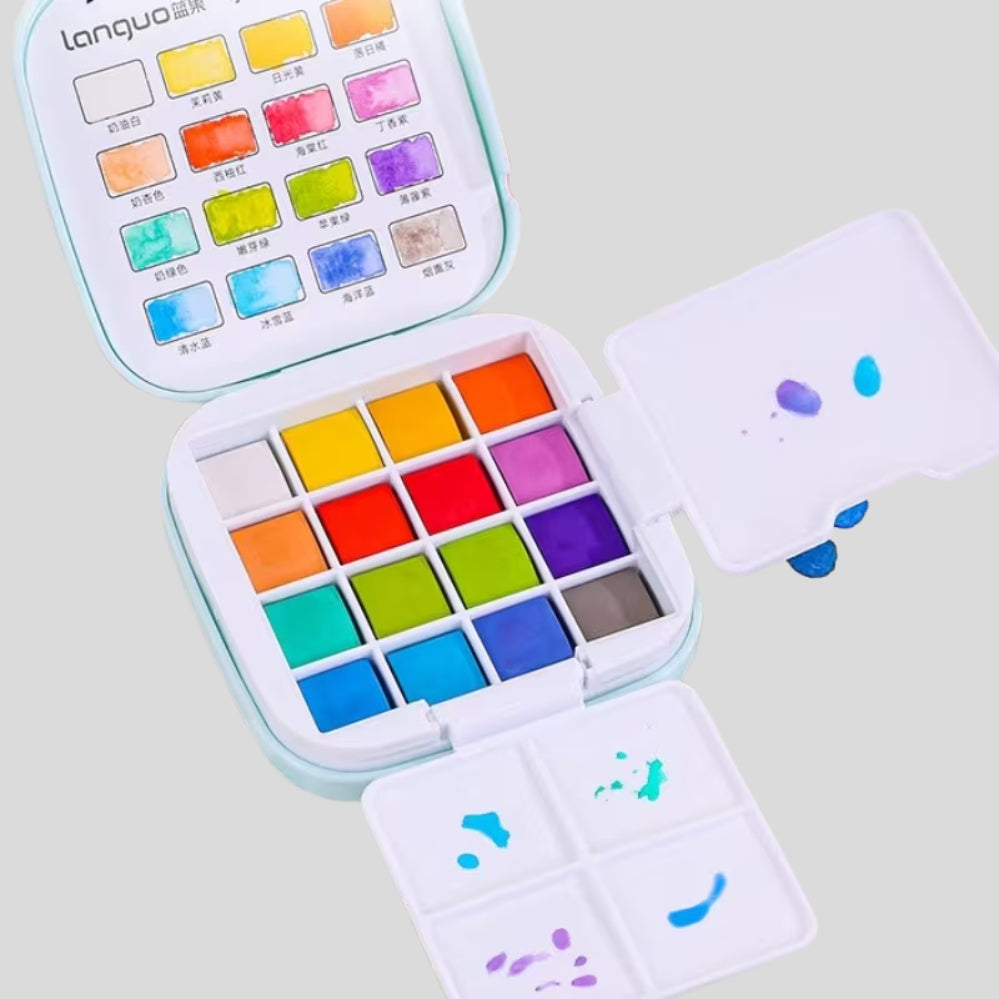 Peinture aquarelle perle 16 couleurs – dessin, croquis & coloriage, tous niveaux