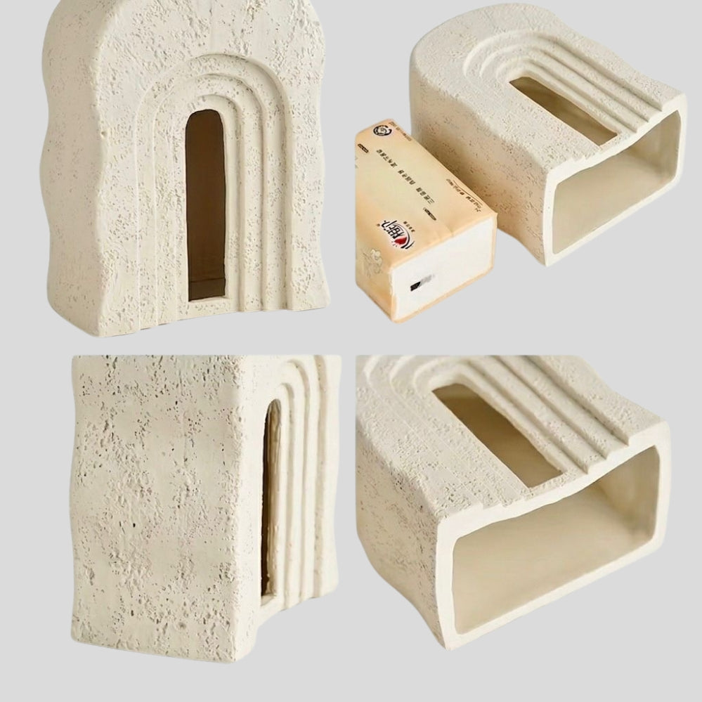Boîte à mouchoirs décorative en résine pour salle de bain, bureau ou chambre au style moderne et minimaliste