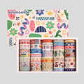 Lot de 35 rubans washi – motifs floraux colorés, scrapbooking & journaling