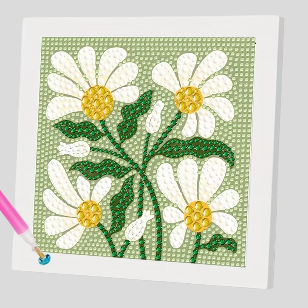Kit peinture diamant 5D avec cadre – 17x17 cm, DIY déco bureau & relaxation