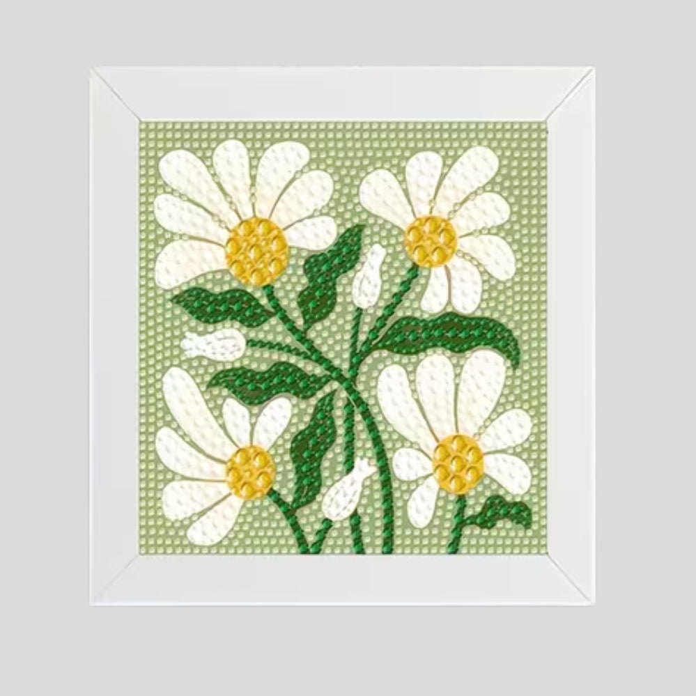 Kit peinture diamant 5D avec cadre – 17x17 cm, DIY déco bureau & relaxation