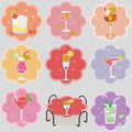 Lot de 8 dessous de verre diamant DIY – support inclus, résistants à la chaleur