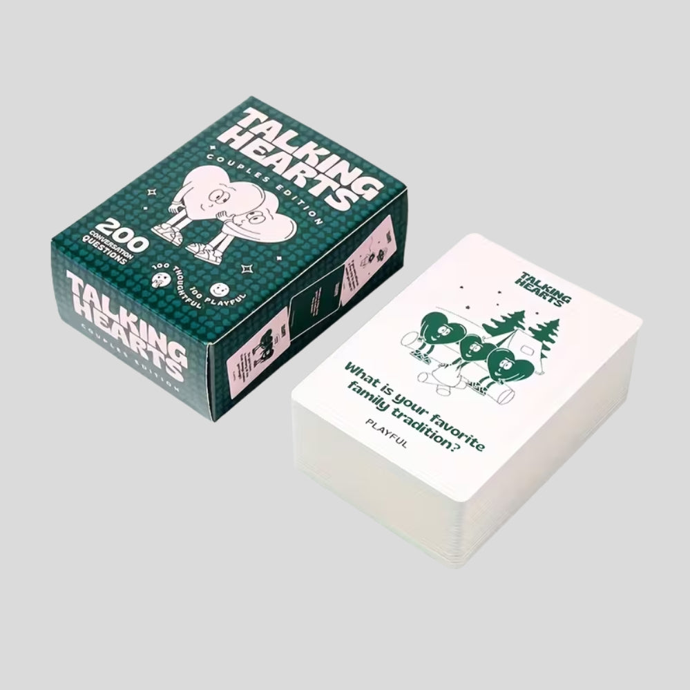 Cartes conversation couples 200 questions – jeu romantique Saint-Valentin & voyage