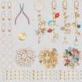 Kit porte-clés 213 pièces – chaînes, anneaux, pendentifs & accessoires DIY créatifs